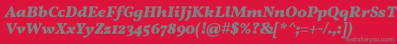 Vollkorn ffy Font – Gray Fonts on Red Background