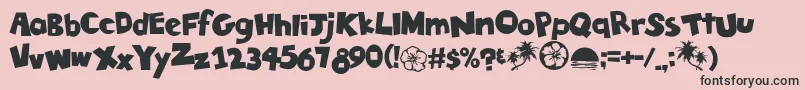 TikiTropic Font – Black Fonts on Pink Background