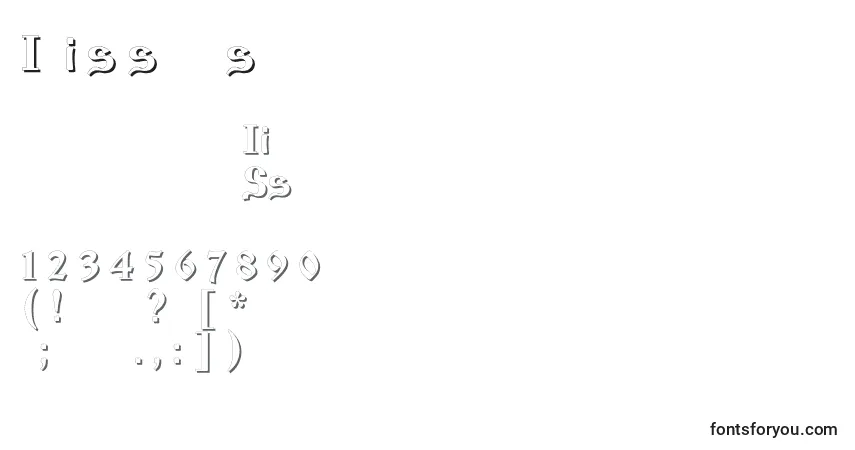 Fuente Izhitsashadowos - alfabeto, números, caracteres especiales