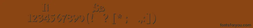 Izhitsashadowos Font – Black Fonts on Brown Background