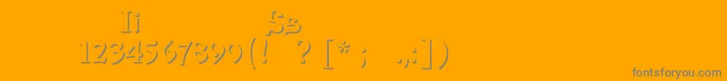 Izhitsashadowos Font – Gray Fonts on Orange Background