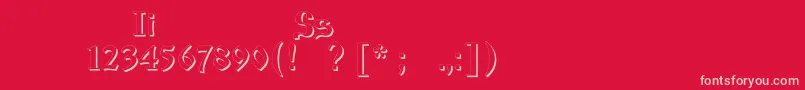 Izhitsashadowos Font – Pink Fonts on Red Background