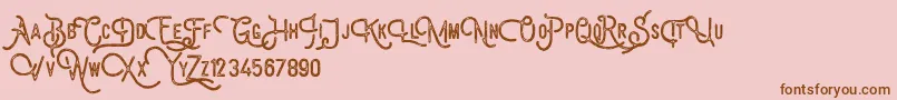 BillyforgesDemo Font – Brown Fonts on Pink Background