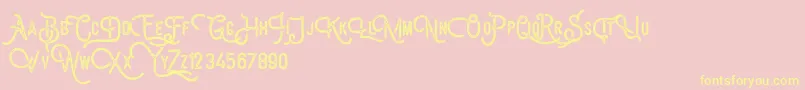 BillyforgesDemo Font – Yellow Fonts on Pink Background