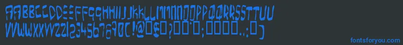OverExposeフォントについての詳細 フォントOverExpose – 黒い背景に青い文字
