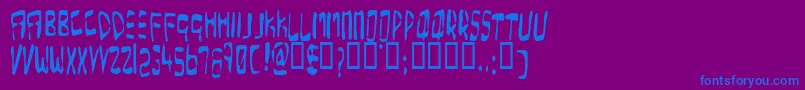 OverExpose Font – Blue Fonts on Purple Background