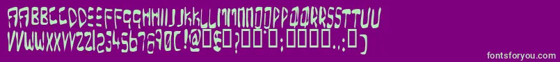 OverExpose Font – Green Fonts on Purple Background