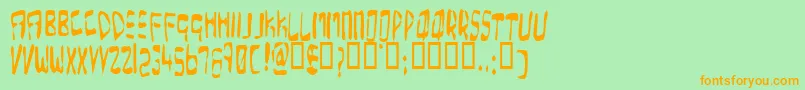 OverExpose Font – Orange Fonts on Green Background