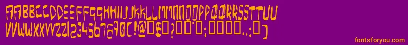 OverExpose Font – Orange Fonts on Purple Background