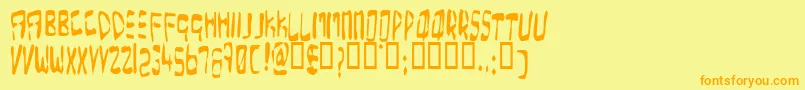 OverExpose Font – Orange Fonts on Yellow Background