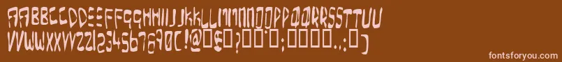 Weitere Informationen zur OverExpose-Schriftart OverExpose-Schriftart – Rosa Schriften auf braunem Hintergrund
