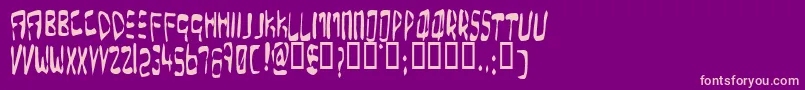 フォントOverExpose – 紫の背景にピンクのフォント