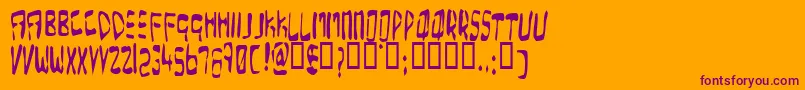 OverExpose Font – Purple Fonts on Orange Background