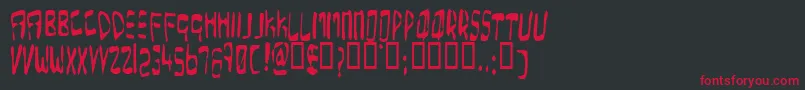 OverExpose Font – Red Fonts on Black Background