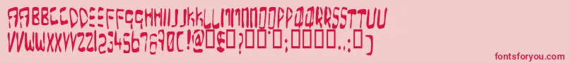 fuente OverExpose – Fuentes Rojas Sobre Fondo Rosa