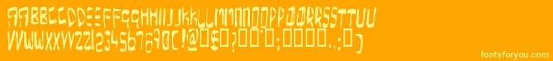 OverExpose Font – Yellow Fonts on Orange Background