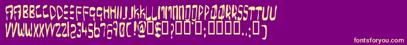 OverExpose Font – Yellow Fonts on Purple Background