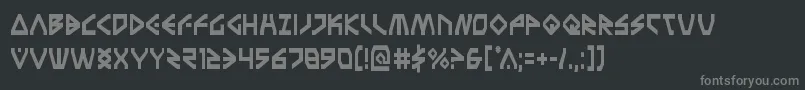 フォントTerrafirmacond – 黒い背景に灰色の文字