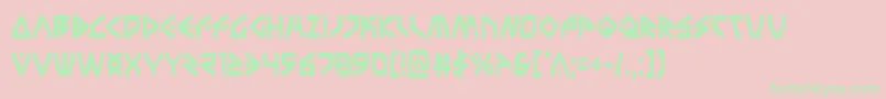 Terrafirmacond Font – Green Fonts on Pink Background