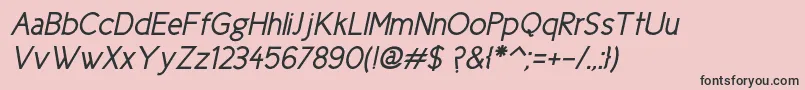 Ciclegorditaitalic Font – Black Fonts on Pink Background