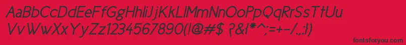 Ciclegorditaitalic Font – Black Fonts on Red Background
