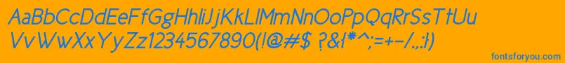Ciclegorditaitalic Font – Blue Fonts on Orange Background