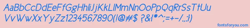 Ciclegorditaitalic Font – Blue Fonts on Pink Background