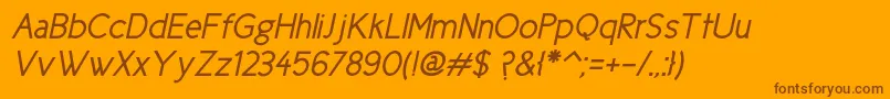Ciclegorditaitalic Font – Brown Fonts on Orange Background