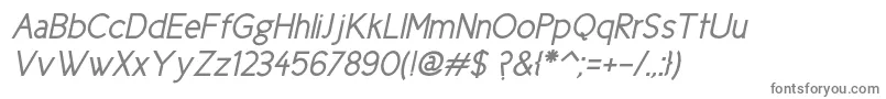 Ciclegorditaitalic Font – Gray Fonts on White Background