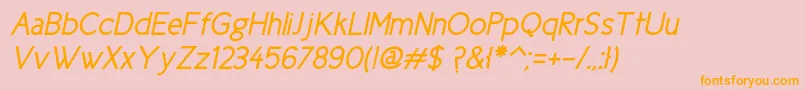 Ciclegorditaitalic Font – Orange Fonts on Pink Background