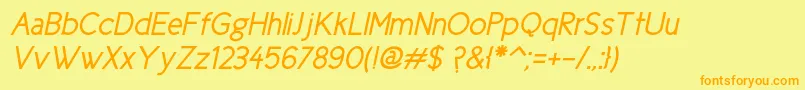 Ciclegorditaitalic Font – Orange Fonts on Yellow Background