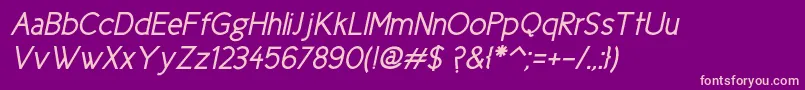 Ciclegorditaitalic Font – Pink Fonts on Purple Background