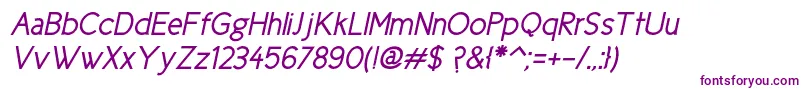 Ciclegorditaitalic Font – Purple Fonts on White Background
