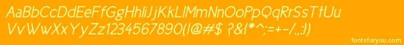 Ciclegorditaitalic Font – Yellow Fonts on Orange Background