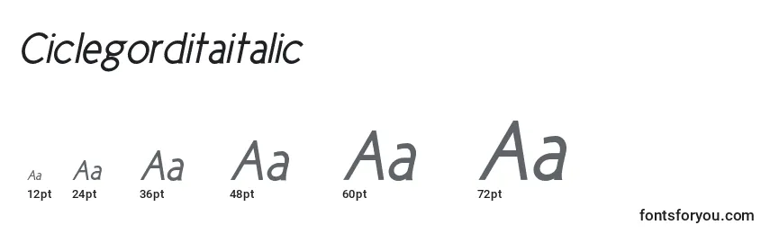 Ciclegorditaitalic Font Sizes
