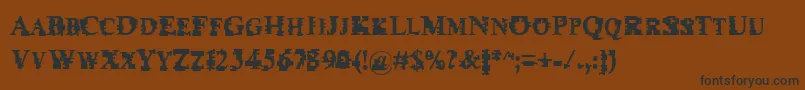 Psi Font – Black Fonts on Brown Background