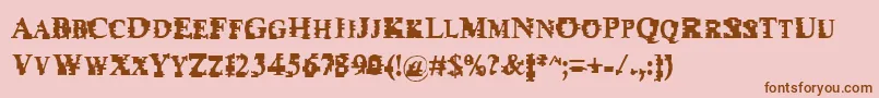 Psi Font – Brown Fonts on Pink Background