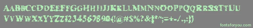 Psi Font – Green Fonts on Gray Background