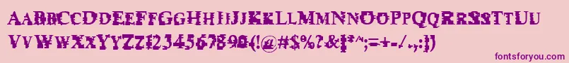 Psi Font – Purple Fonts on Pink Background