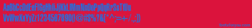 ContextUltraCondensedSsiUltraCondensed Font – Blue Fonts on Red Background