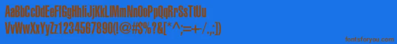 ContextUltraCondensedSsiUltraCondensed Font – Brown Fonts on Blue Background