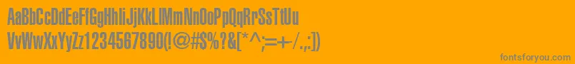 フォントContextUltraCondensedSsiUltraCondensed – オレンジの背景に灰色の文字