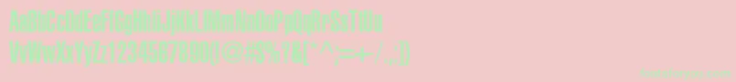 ContextUltraCondensedSsiUltraCondensed Font – Green Fonts on Pink Background