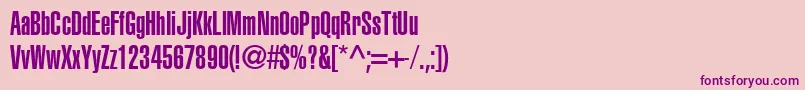 ContextUltraCondensedSsiUltraCondensed Font – Purple Fonts on Pink Background