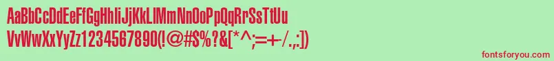fuente ContextUltraCondensedSsiUltraCondensed – Fuentes Rojas Sobre Fondo Verde