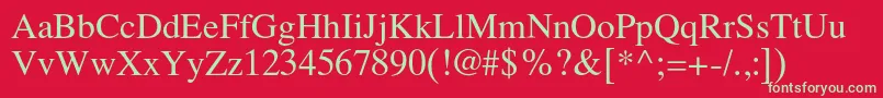 Latinskijc Font – Green Fonts on Red Background