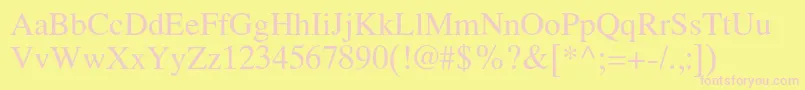 Latinskijc Font – Pink Fonts on Yellow Background