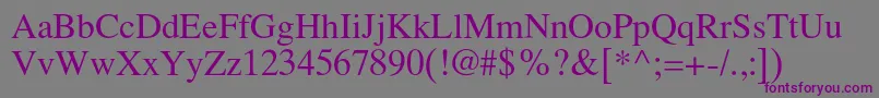 Latinskijc Font – Purple Fonts on Gray Background