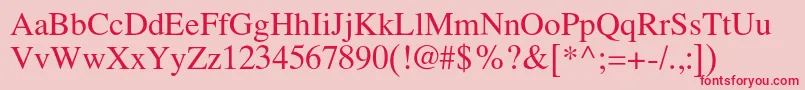 Latinskijc Font – Red Fonts on Pink Background