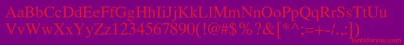 Шрифт Latinskijc – красные шрифты на фиолетовом фоне